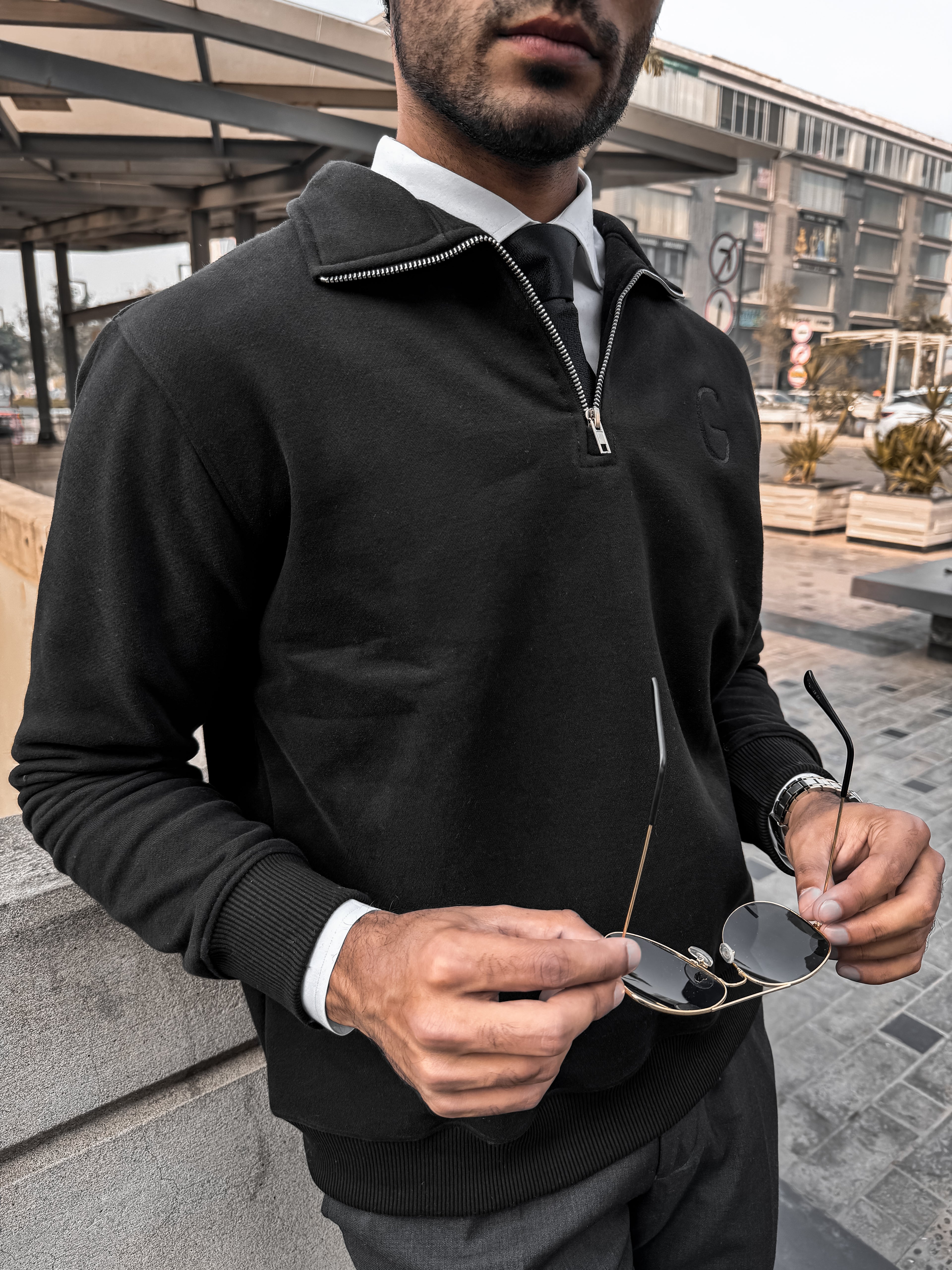 Grags Premium Zipper Sweatshirt Black