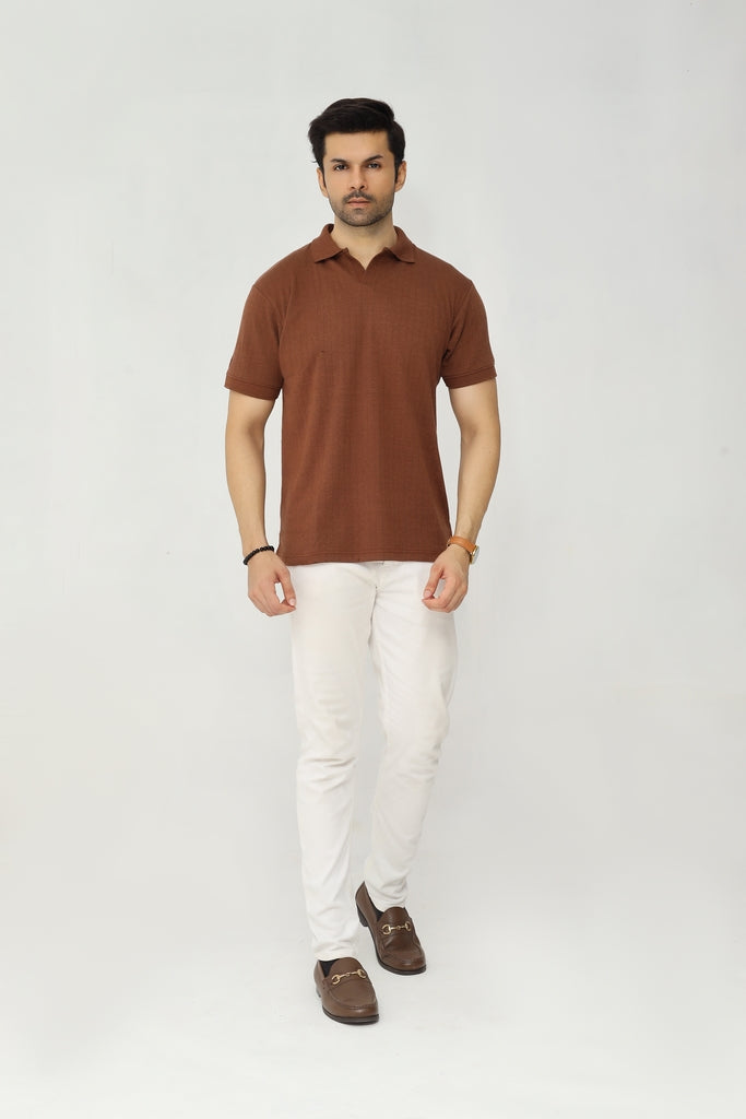 Drop Needle Polo | Earth Brown