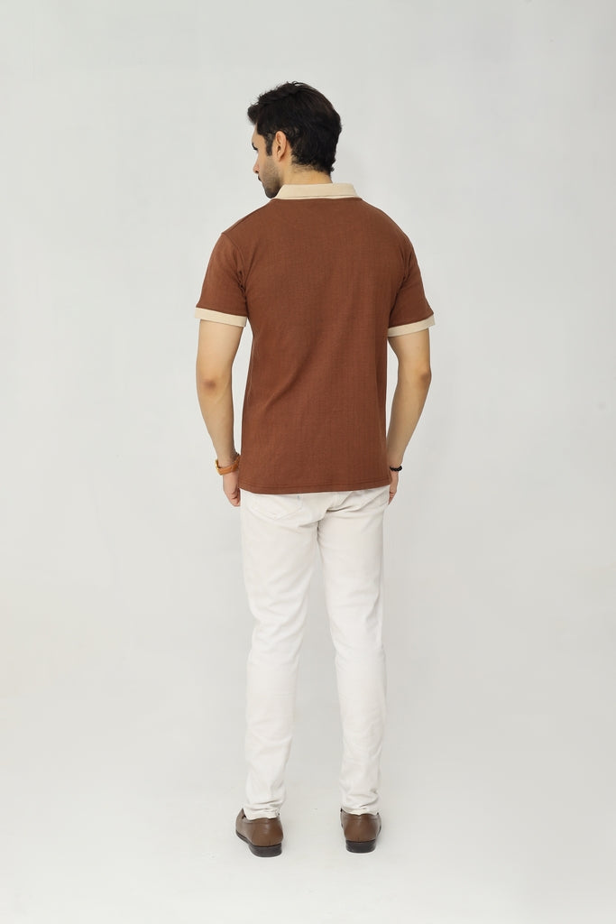 Drop Needle Polo | Earth Brown